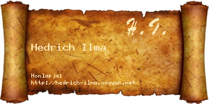 Hedrich Ilma névjegykártya